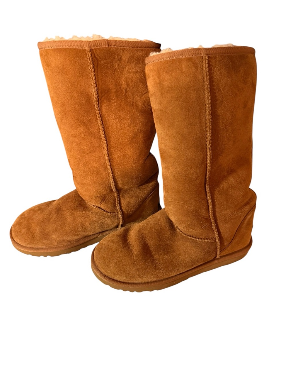 Ugg Size 8 on Women’s Classic Tall Shearling-Lined Suede Boots - Chestnut